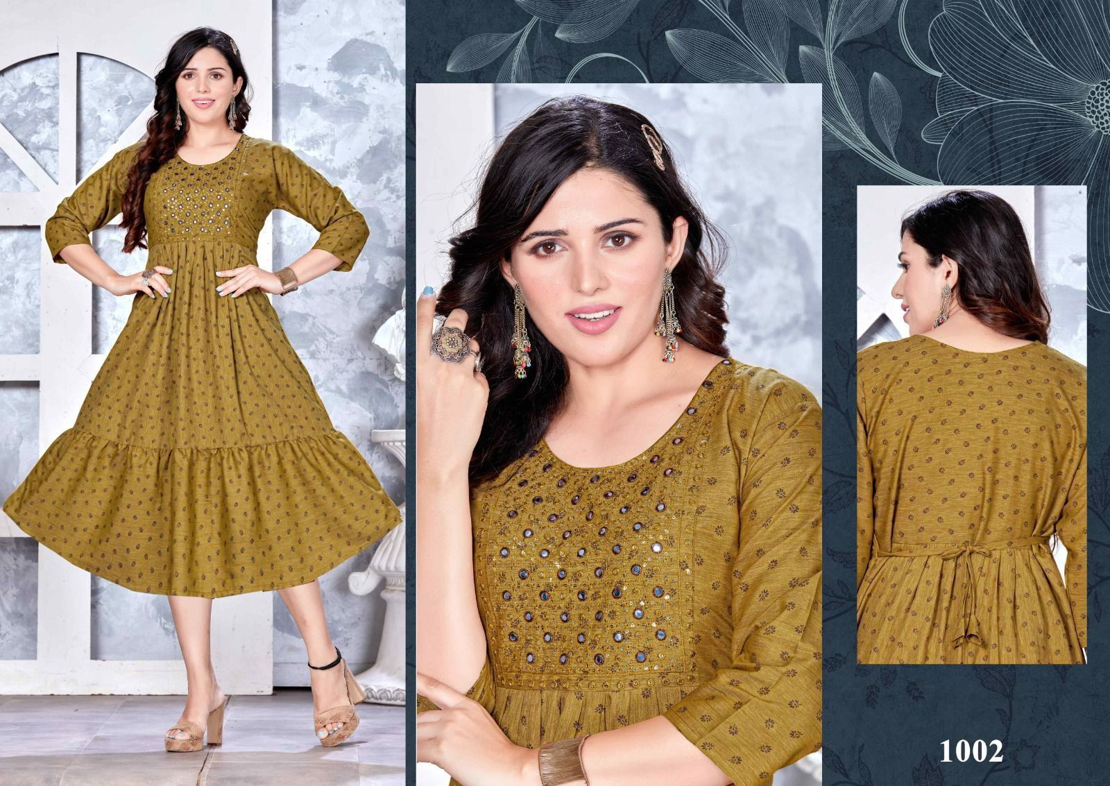 Beauty Fab Fabulous Bombay Rayon Embroidery Kurtis Catalog
